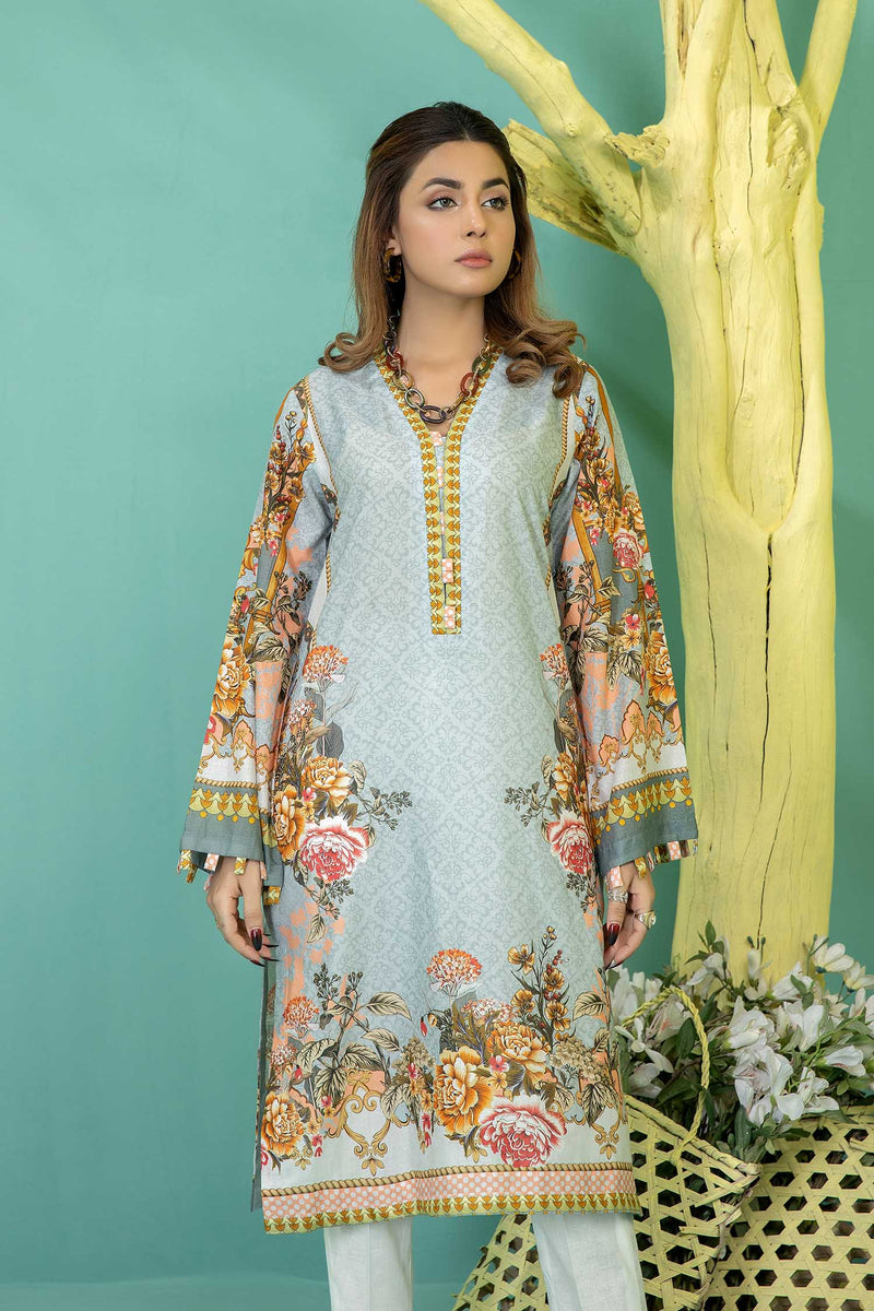 Aqiun - Stitched Lawn Shirt