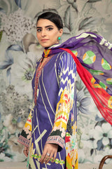 Slate - Printed & Embroidered Lawn 3PC
