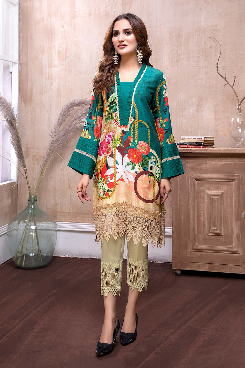 Grovy - Digital Embroidered Lawn Stitch Kurti