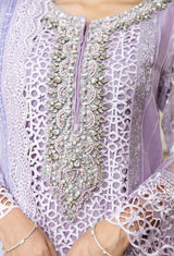 Viola Purple - Embroidered Organza Pret