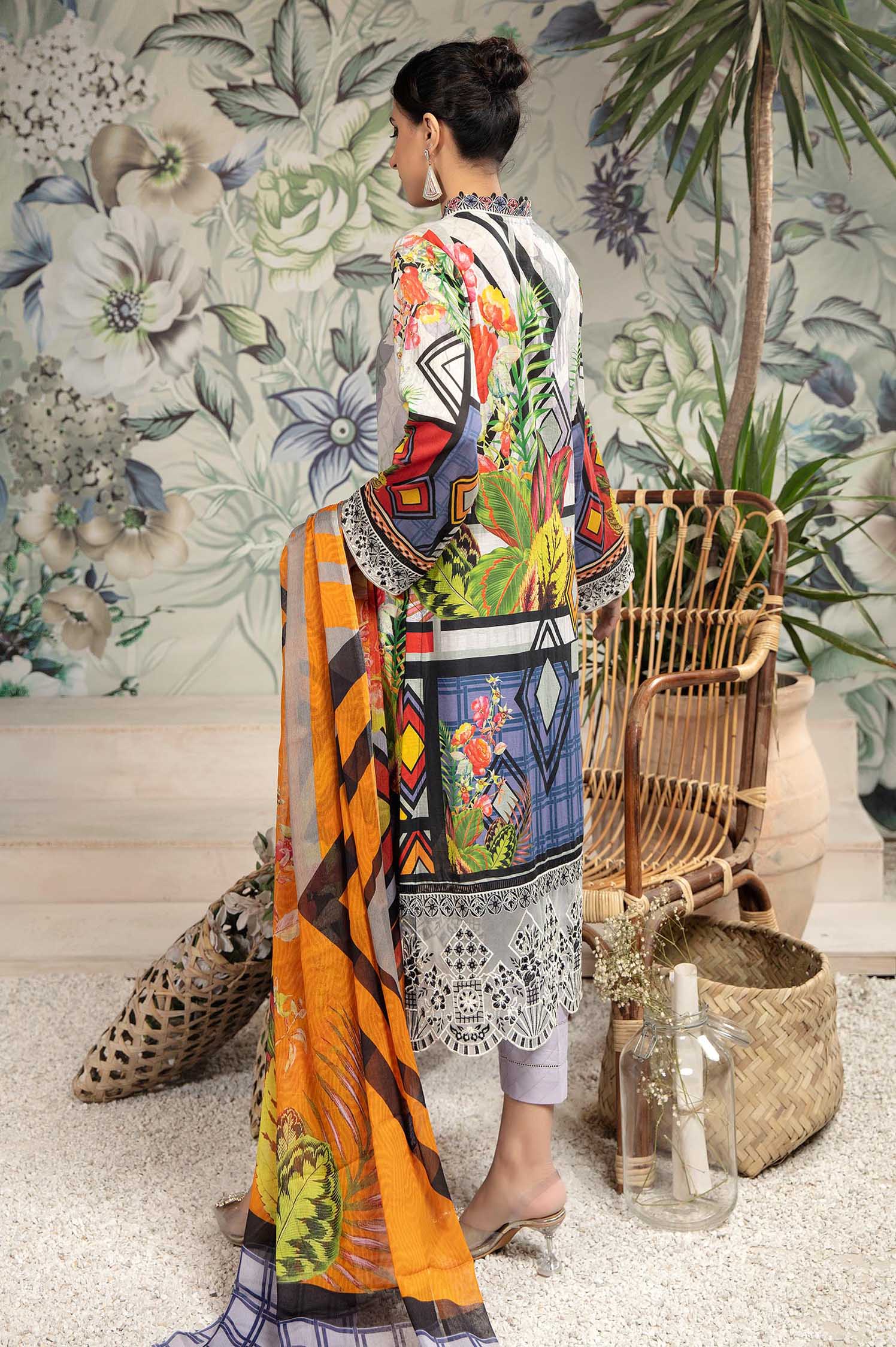 Anchor - Printed & Embroidered Lawn 3PC