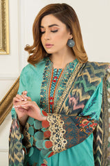 Downy - Printed & Embroidered Swiss Lawn Stitched