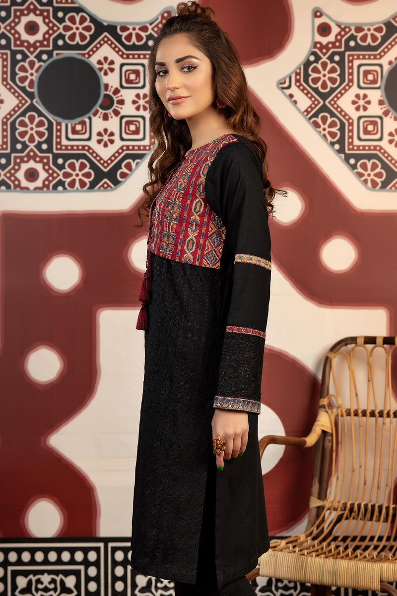 Woodsmoke - Exclusive Embroidered Lawn Stitch Kurti