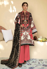 Brezil - Digital Printed And Embroidered Suvic Lawn
