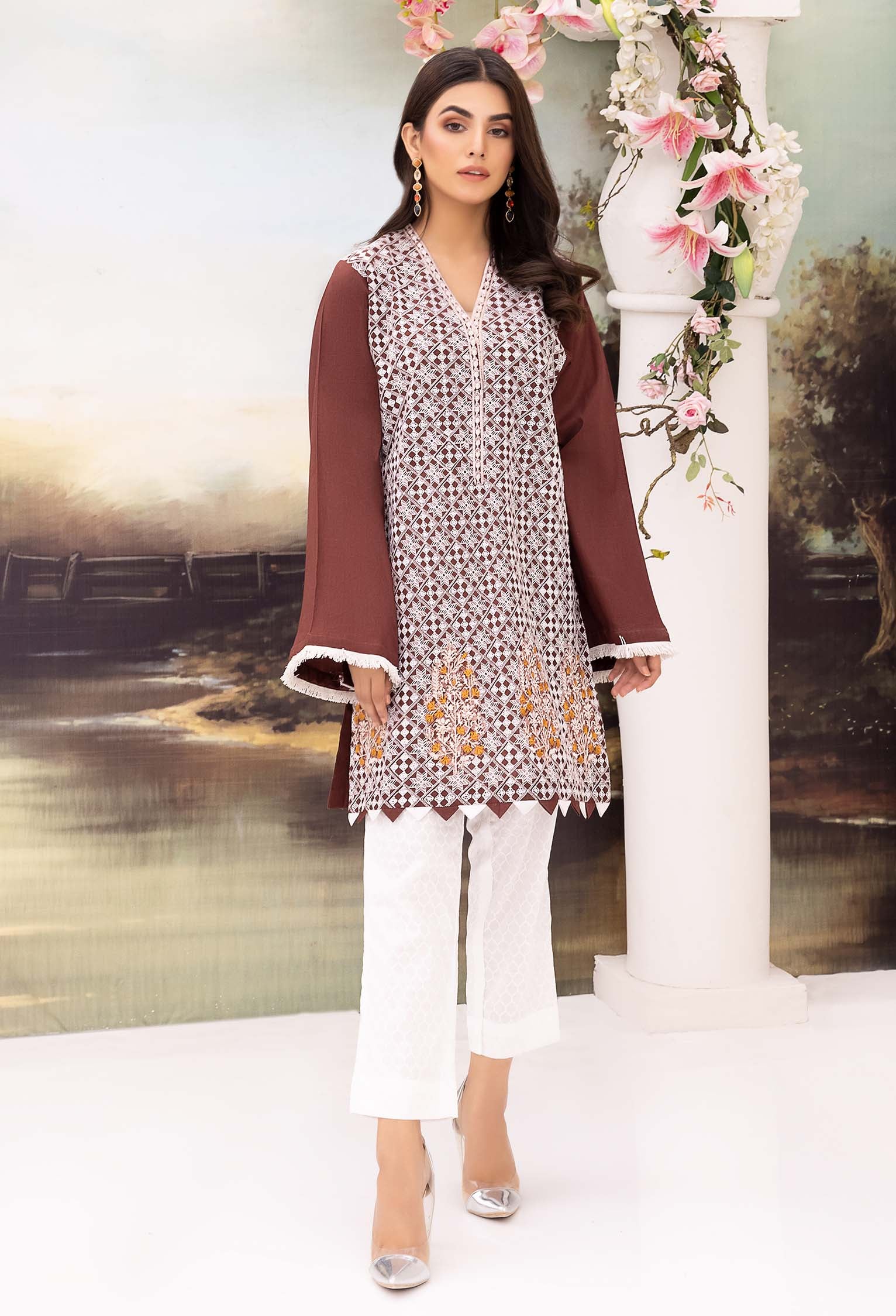Alluring - Embroidered Schiflli Lawn Stitched