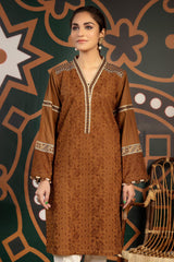 Sepia Skin - Exclusive Embroidered Lawn Stitch Kurti