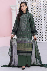 Charcoal - Digital Printed & Embroidered Lawn