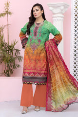 Terracotta - Digital Printed & Embroidered Lawn