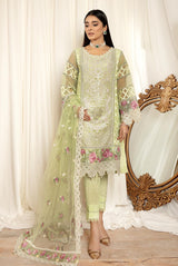 Pearl - Stitched Embroidered Organza 3PC