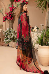 Fashion Blooms - Digital Printed & Embroidered 3PC
