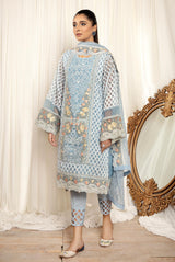 Arctic - Stitched Embroidered Organza 3PC