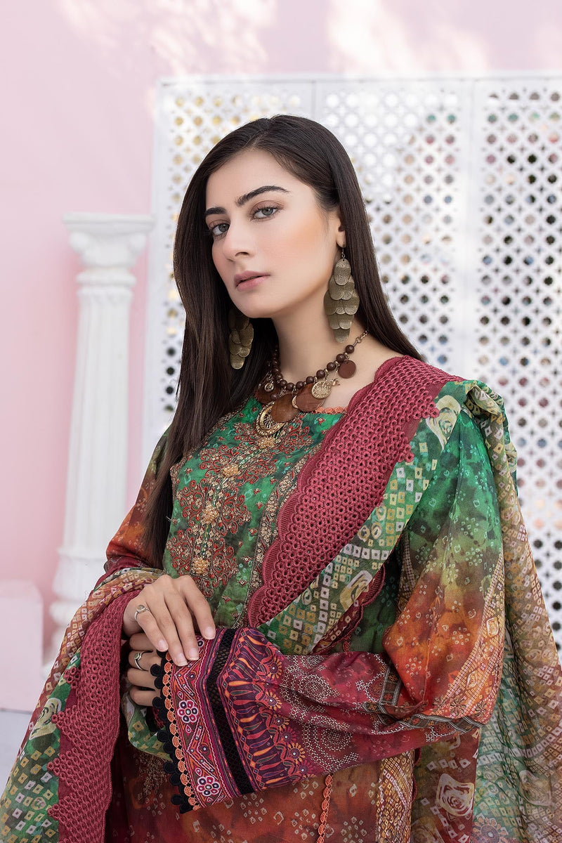 Dorado - Digital Printed & Embroidered Lawn