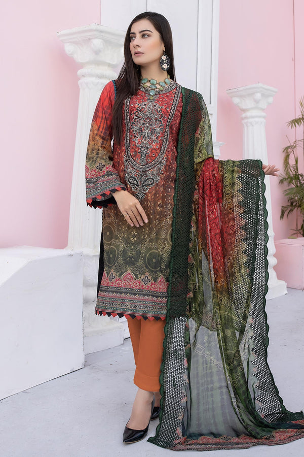 Fuzzy Wuzzy - Digital Printed & Embroidered Lawn