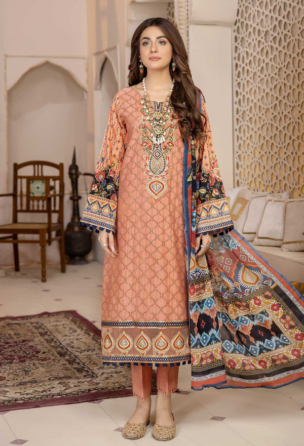 Sangria Savor - Chikankari Embroidered Lawn 3PC