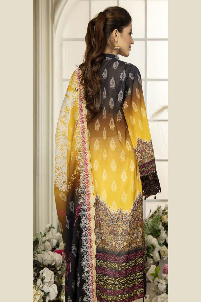 Trofil - Digital Printed & Embroidered Swiss Voil 3PC