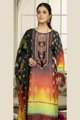 Swerly - Digital Printed & Embroidered Swiss Voil 3PC