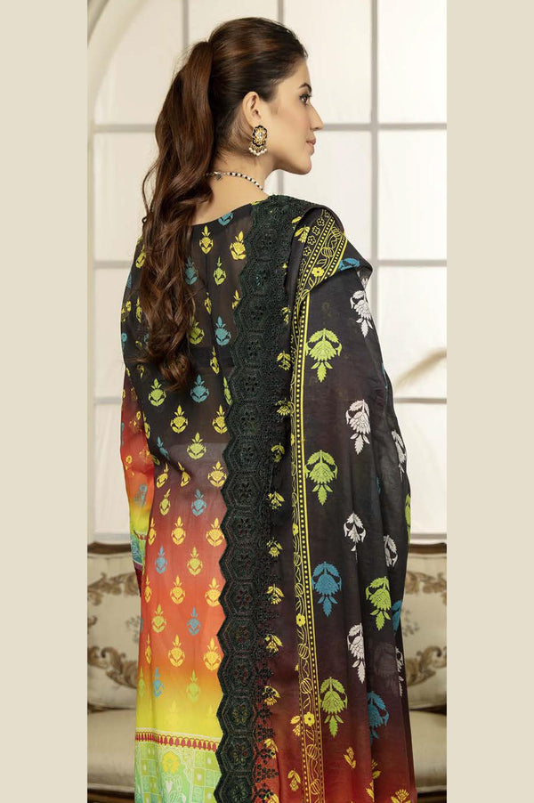 Swerly - Digital Printed & Embroidered Swiss Voil 3PC