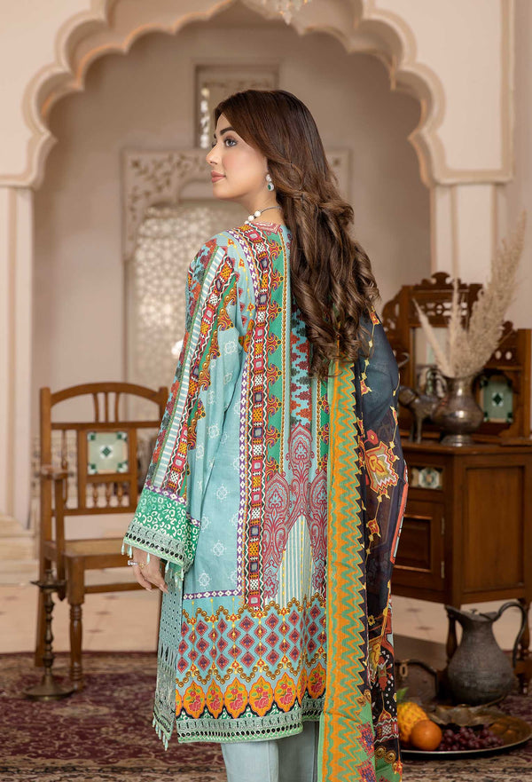 Twister Blue - Chikankari Embroidered Lawn 3PC