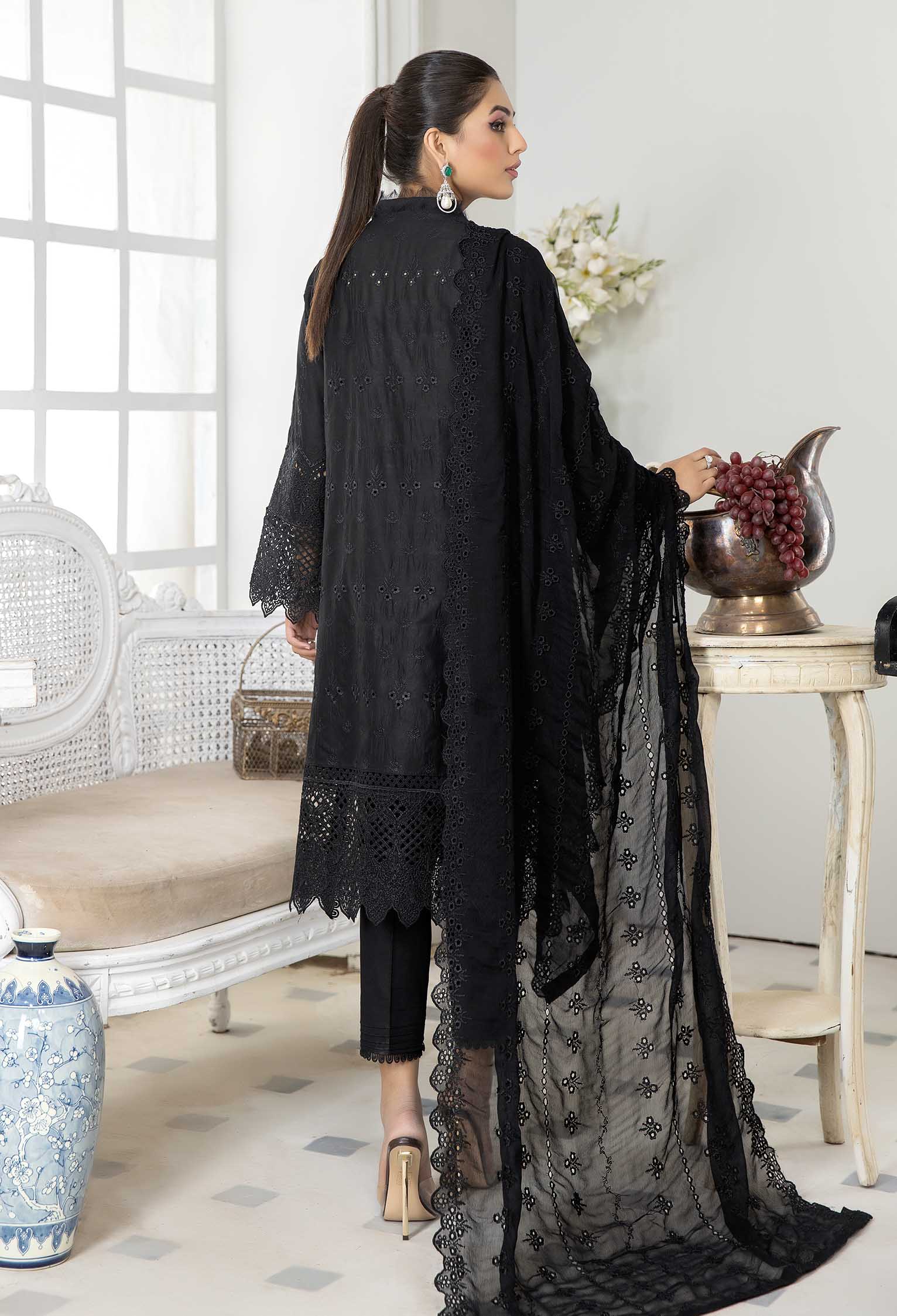 Catchy Black - Exclusive Schiffli Pret