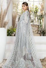 Quill Grey - Embroidered Organza Pret