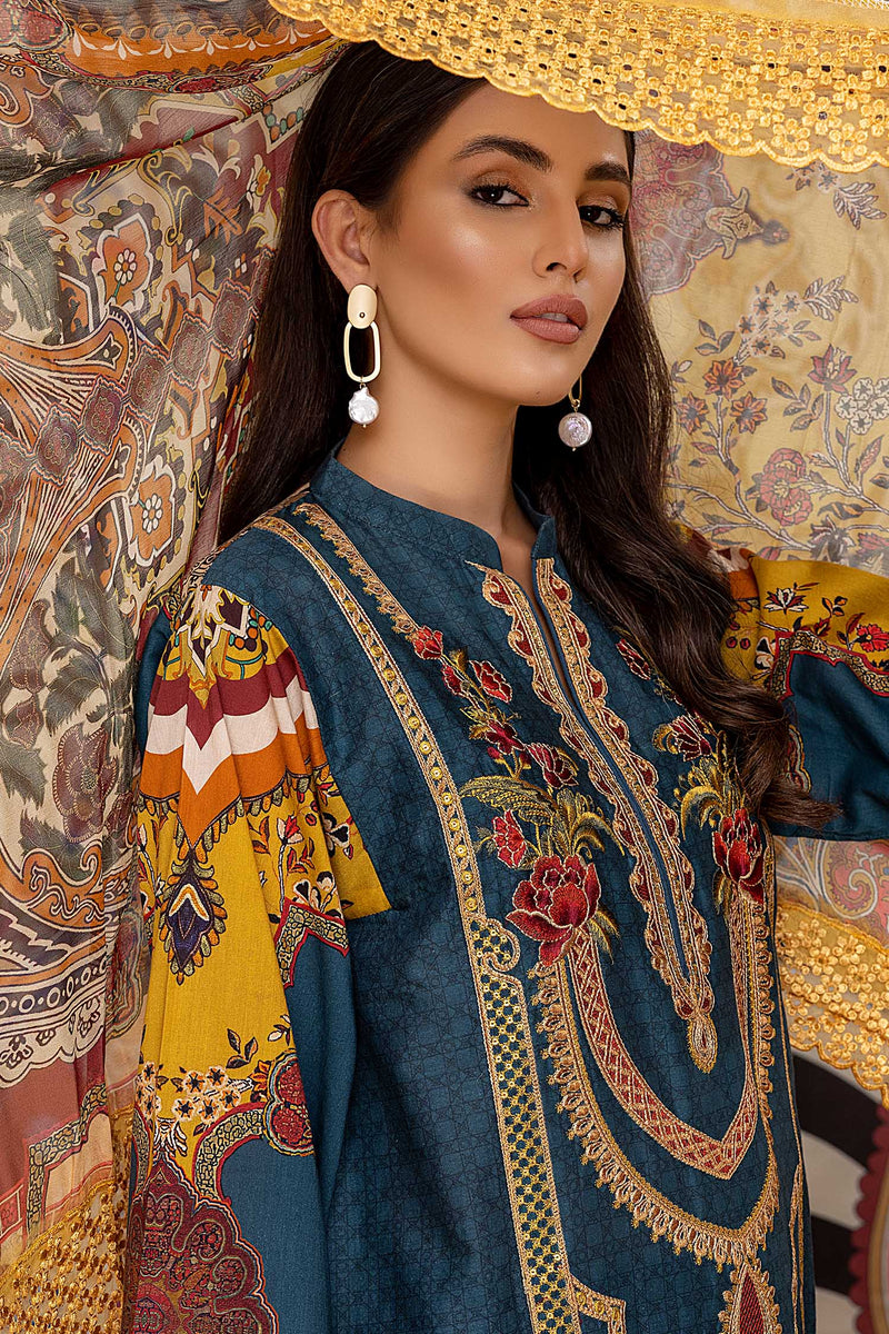 Almond - Printed & Embroidered Lawn Pret 3PC