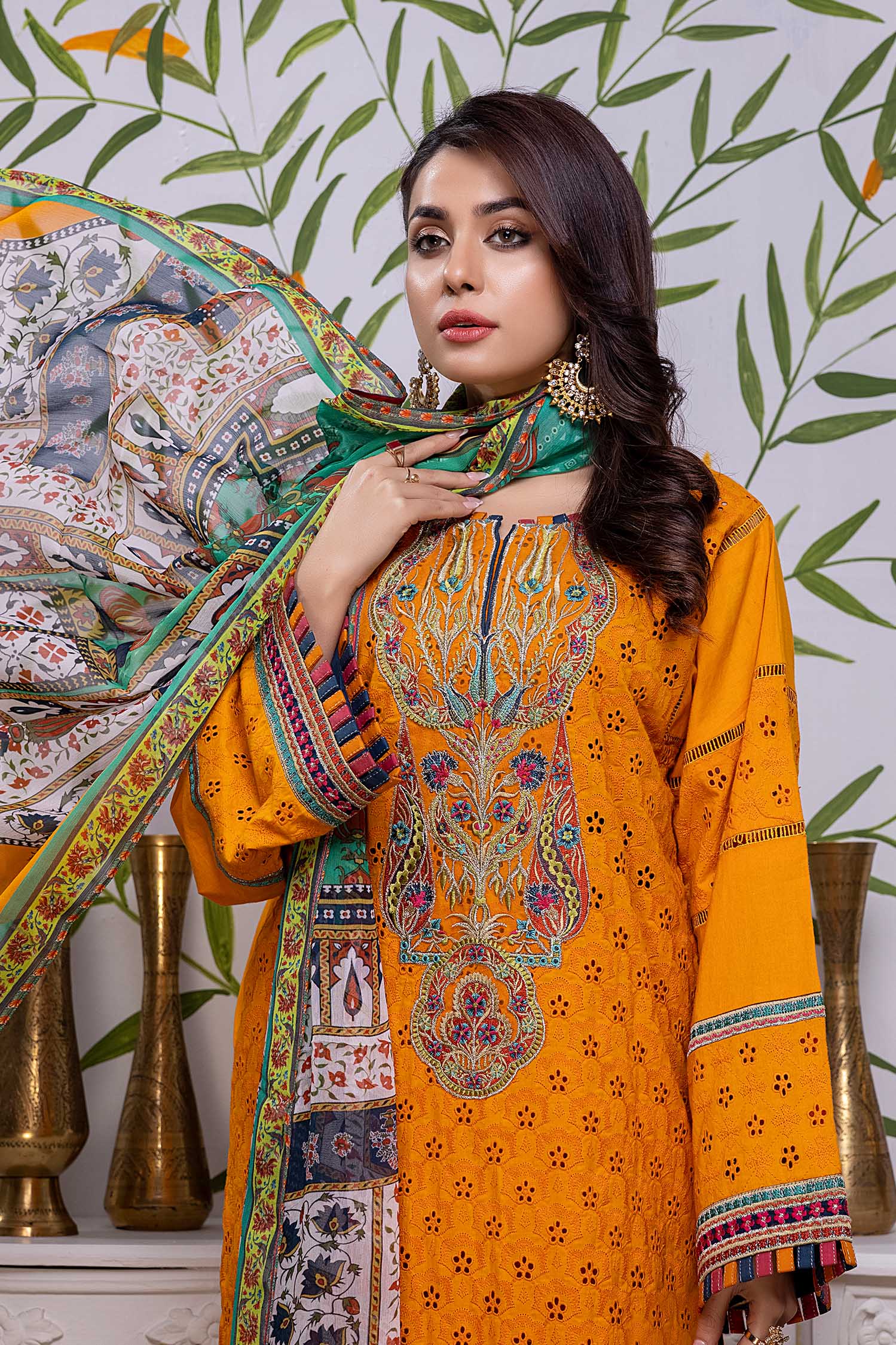 Tawny - Chikankari Embroidered Lawn Stitched 3PC