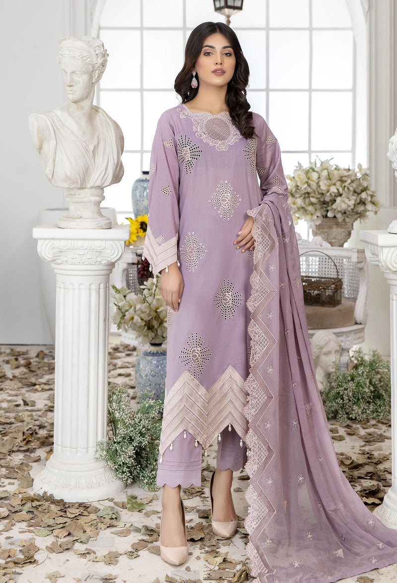 Rose Quartz - Embroidered Unstitched Lawn