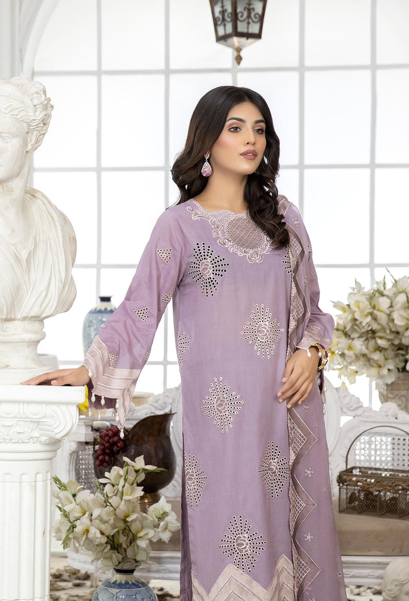 Rose Quartz - Embroidered Unstitched Lawn