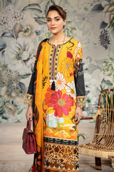 Powered Flower - Printed & Embroidered Lawn 3PC