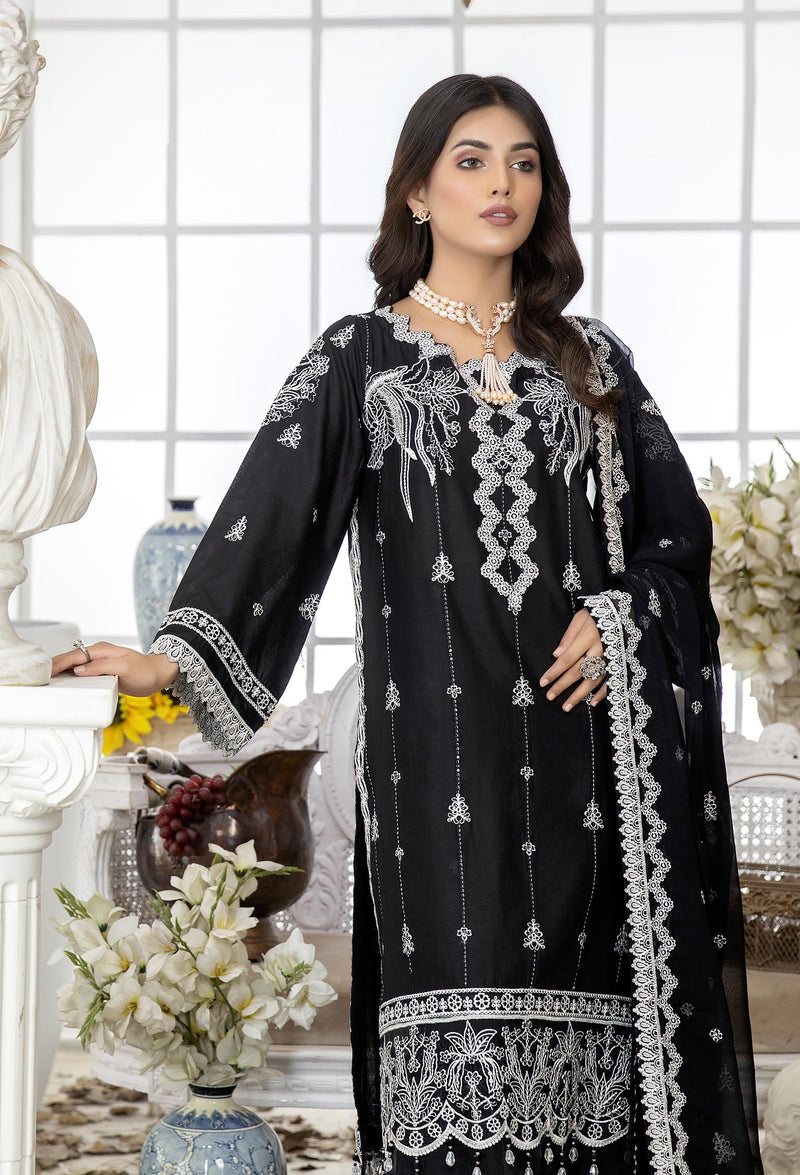 Silver Chalice - Embroidered Unstitched Lawn