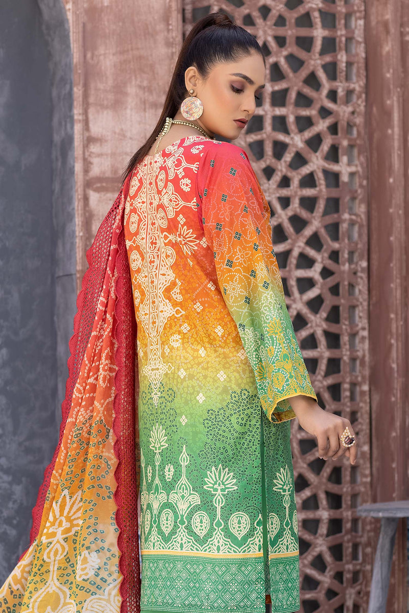 Tawny - Digital Printed & Embroidered Lawn
