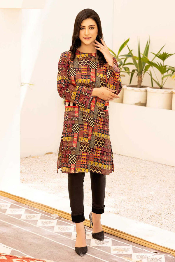 Rusty Charm - Digital Printed Stitched Lawn Kurti