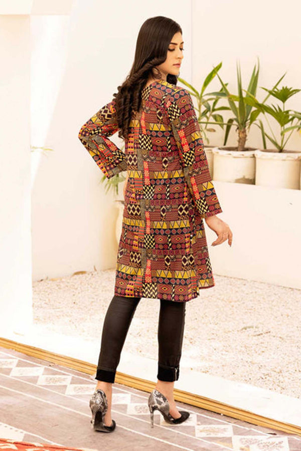 Rusty Charm - Digital Printed Stitched Lawn Kurti