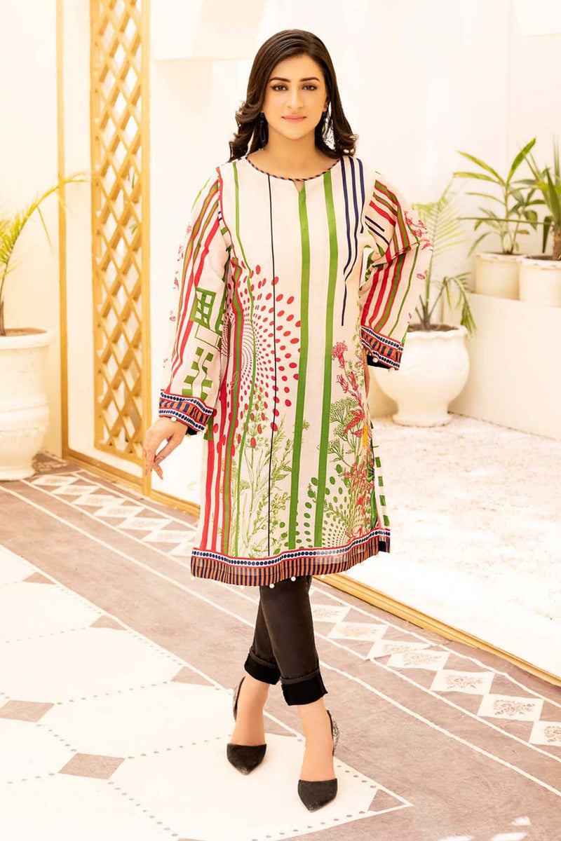 soft daze - Digital Printed Stitched Lawn Kurti