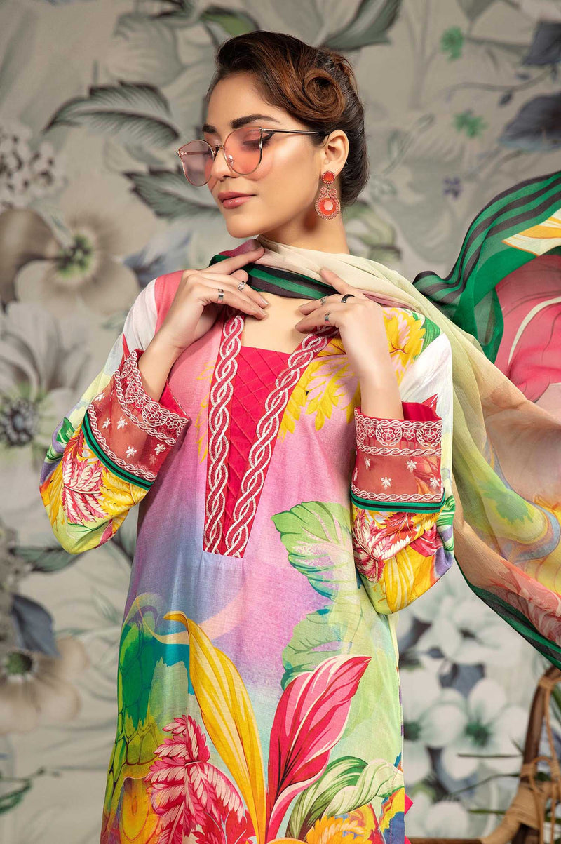 Floral Fusion - Printed & Embroidered Lawn 3PC