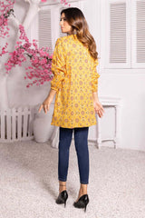 Yellow Paste - Digital Printed Stitched Lawn Kurti