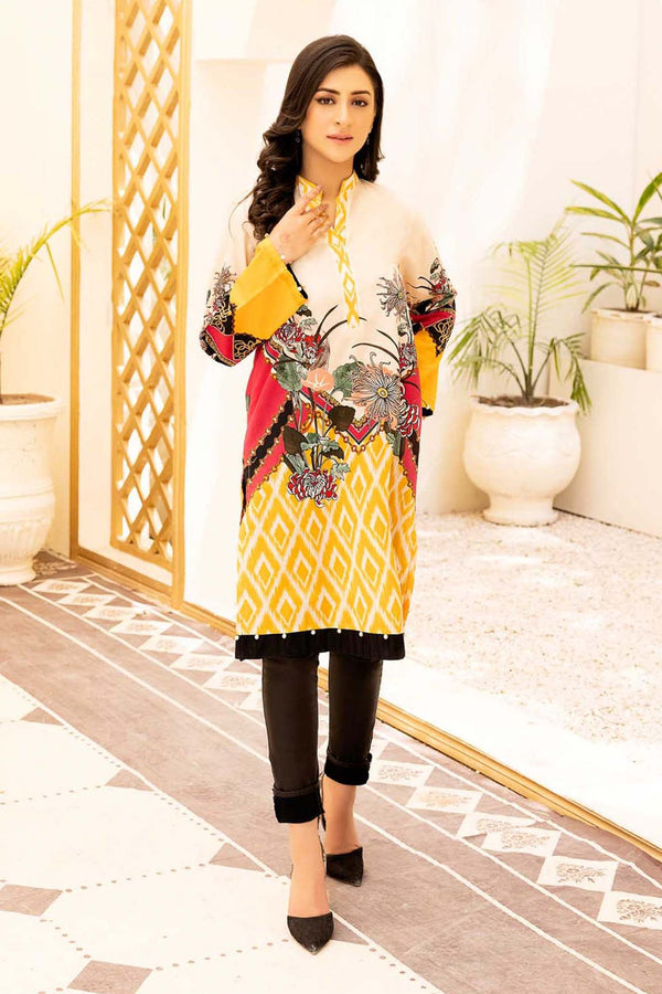 Spiffing - Digital Printed Stitched Lawn Kurti