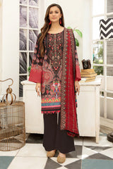 Baccara - Digital Printed and Embroidered Suvic Chiffon