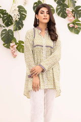 Sky Green - Digital Printed Stitched Lawn Kurti