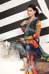 Chathams Blue - Printed & Embroidered Lawn 3PC