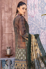 Taupe - Digital Printed & Embroidered Lawn