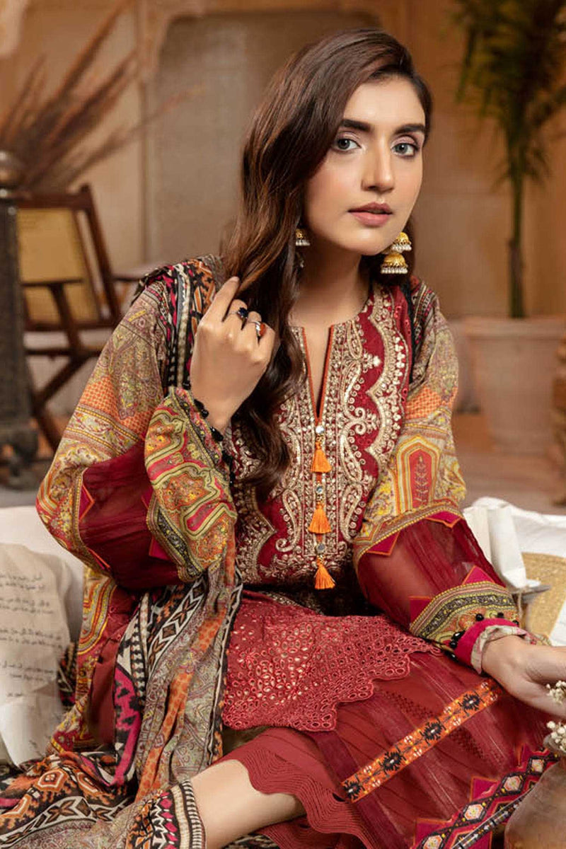 Protea - Schiffli Embroidered Lawn 3PC