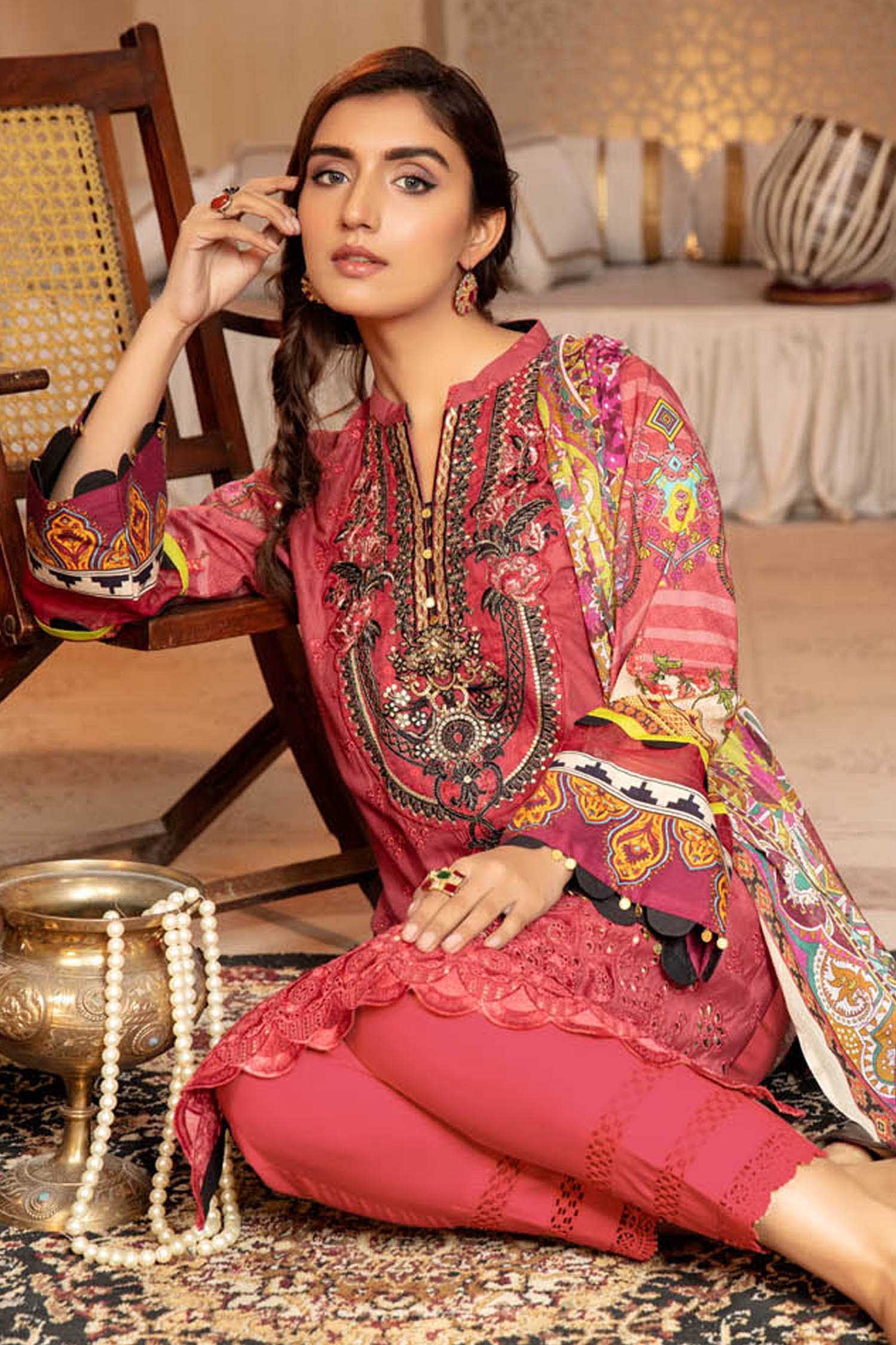 Sweet Garden - Schiffli Embroidered Lawn 3PC