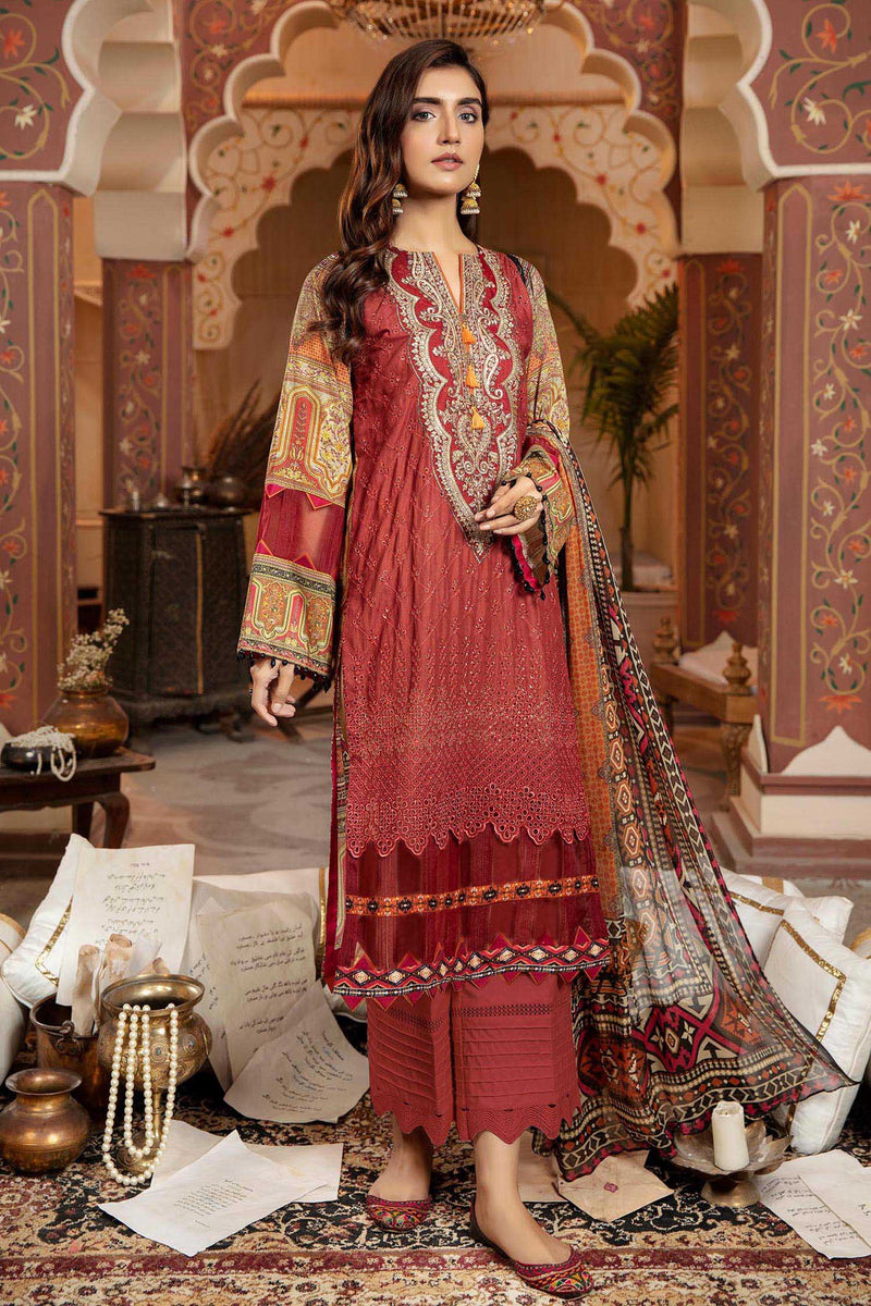 Protea - Schiffli Embroidered Lawn 3PC