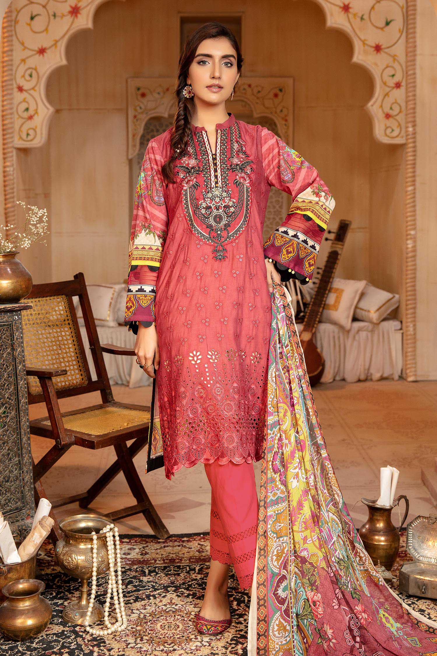 Sweet Garden - Schiffli Embroidered Lawn 3PC