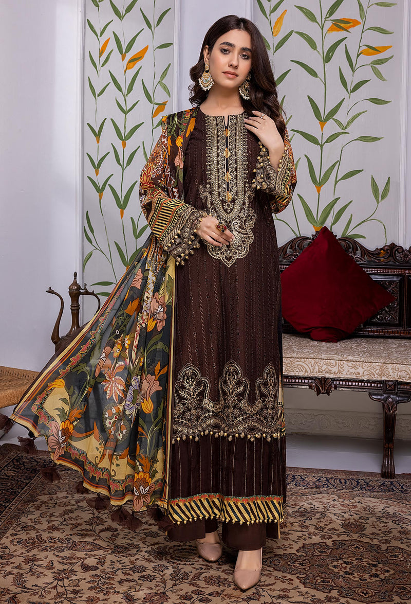 Bewrly - Embroidered Chikankari Lawn 3PC