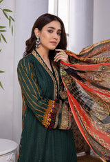 Green Field - Embroidered Chikankari Lawn 3PC