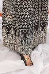 Bloom Stars - Embroidered Chiffon Gown Pret 3PC