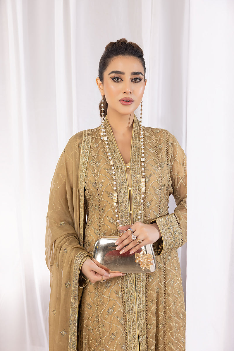 Sierry - Embroidered Chiffon Gown Pret 3PC
