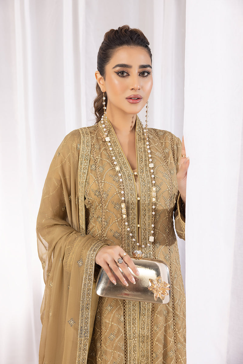 Sierry - Embroidered Chiffon Gown Pret 3PC